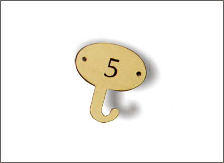 Gancio appendichiavi per casellario art. GN3